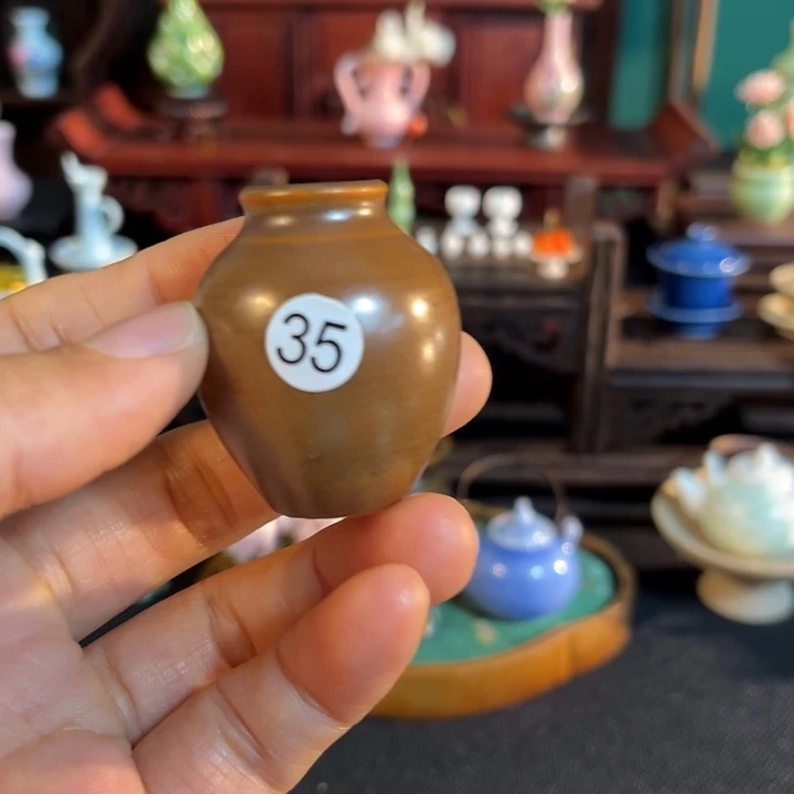 摆件微陶老王迷你花瓶