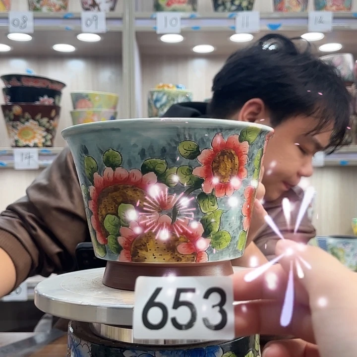 紫砂花盆瑕疵瑕疵653