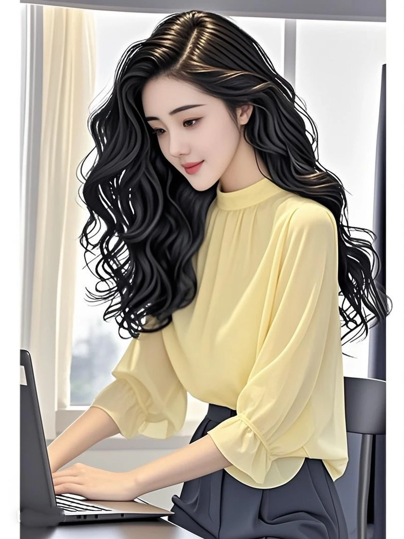 SS952黄色衬衫中袖女2025夏季设计感小众优雅衬衣