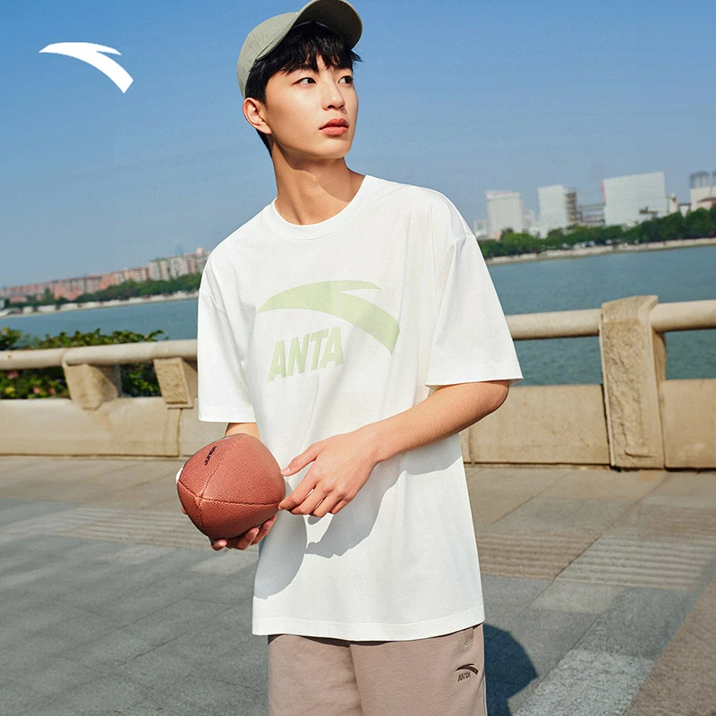 【大头专属】D31安踏速干短袖男士夏季休闲圆领针织t恤952528112