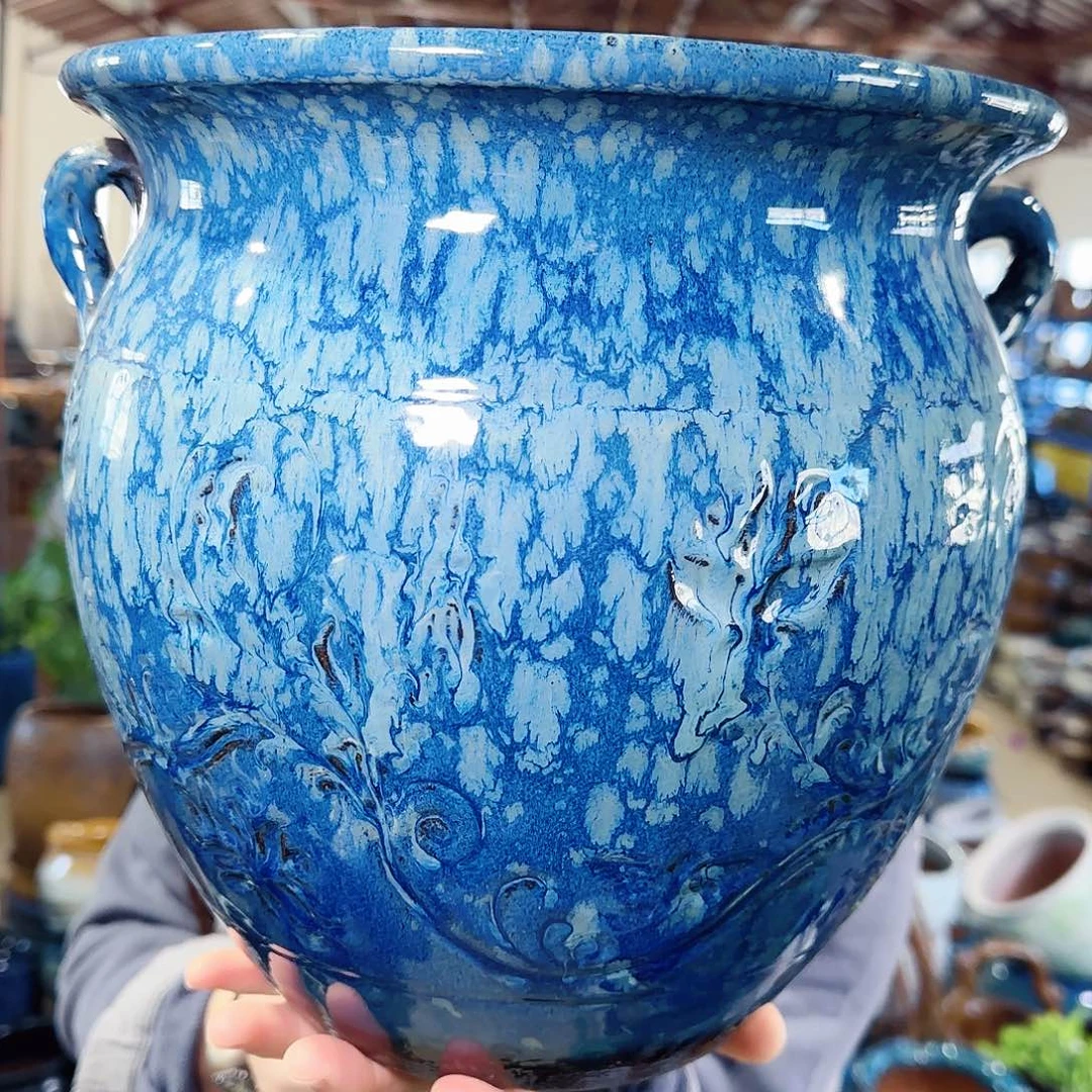 紫砂花盆高26口26