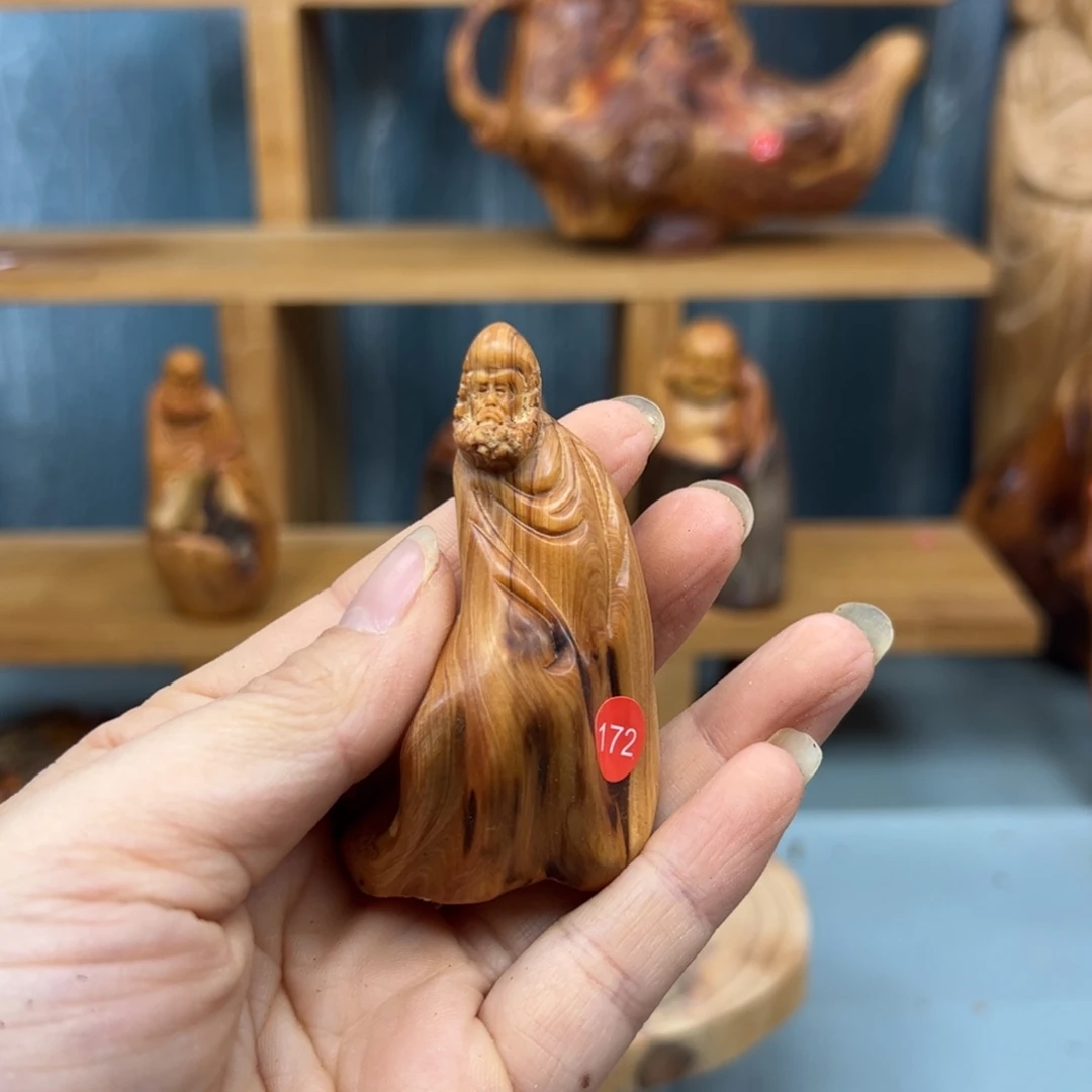 田***塘木崖柏木摆件手把件