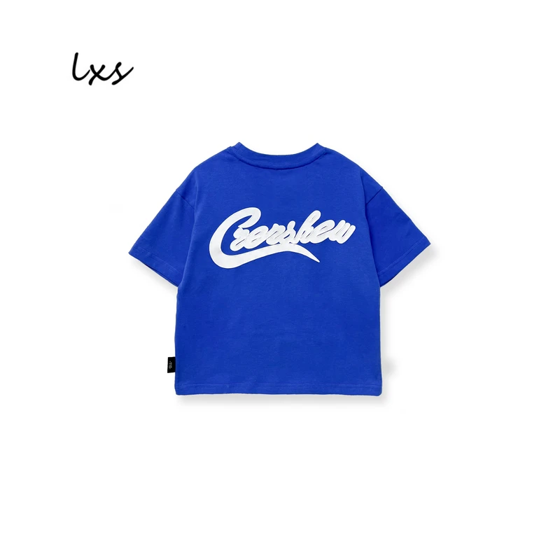 舅舅严选童装夏季男童潮韩版百搭时尚宽松休闲圆领套头短袖C88919