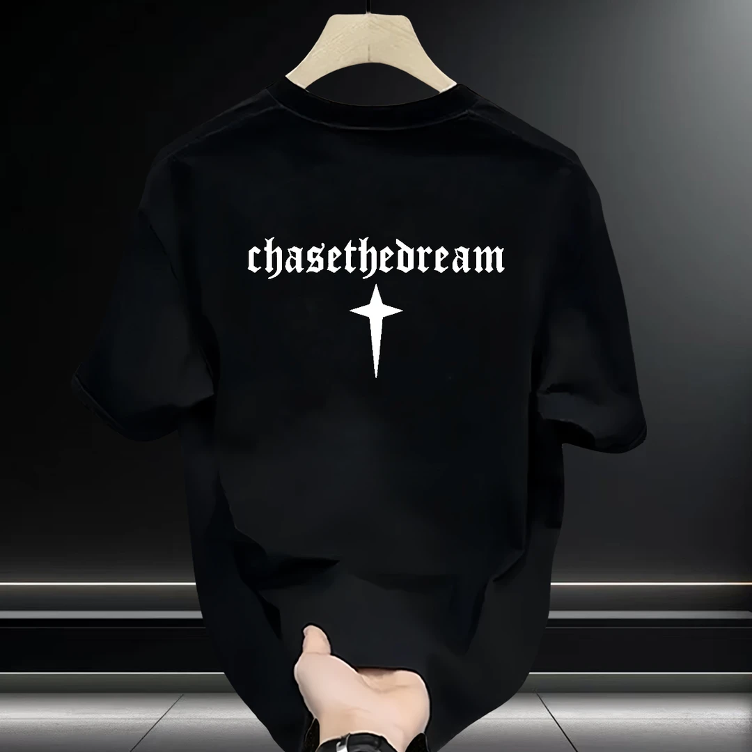 高级感潮牌轻奢男装ins短袖t恤夏季2025新款青年百搭款潮流上衣服