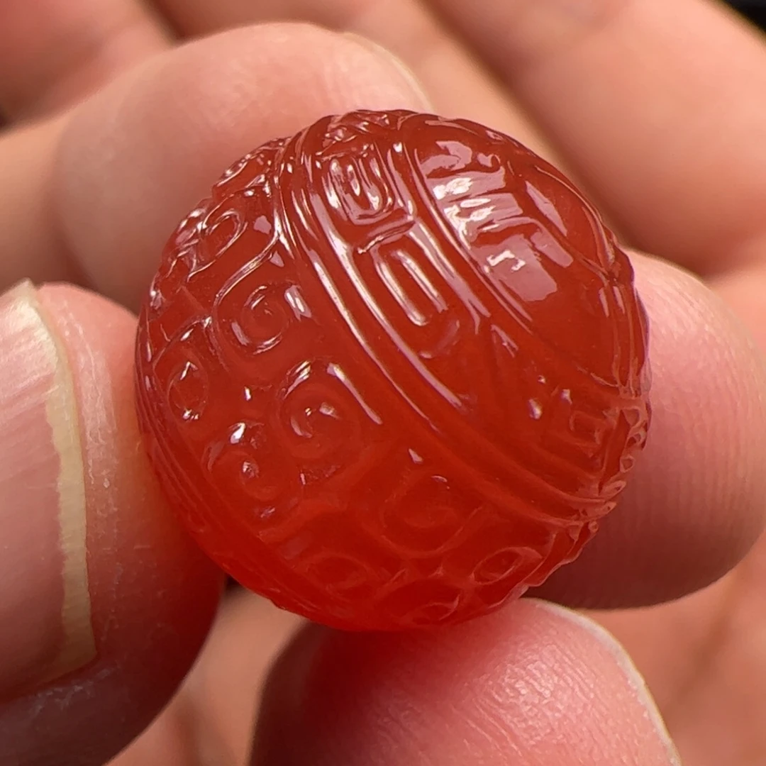 南红玛瑙回纹珠未镶嵌