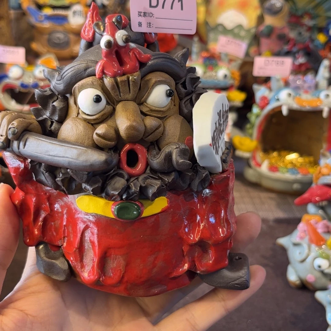 爱***哥泥塑纯手工茶宠摆件