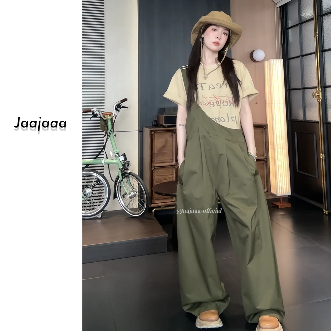 Jaajaaa东欧之旅  设计感显瘦气质高级感工装背带裤/XBAA