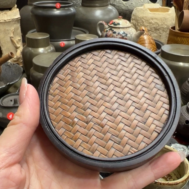 竹编茶拖茶器茶器