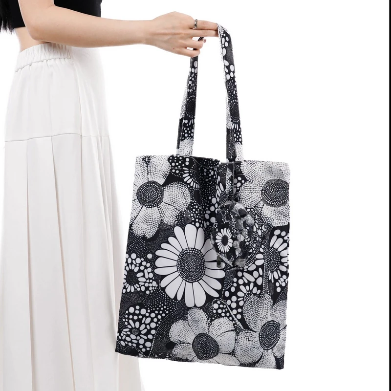 无则艺【方形妈咪包】小雏菊新款大容量布单肩手提包旅行中国风