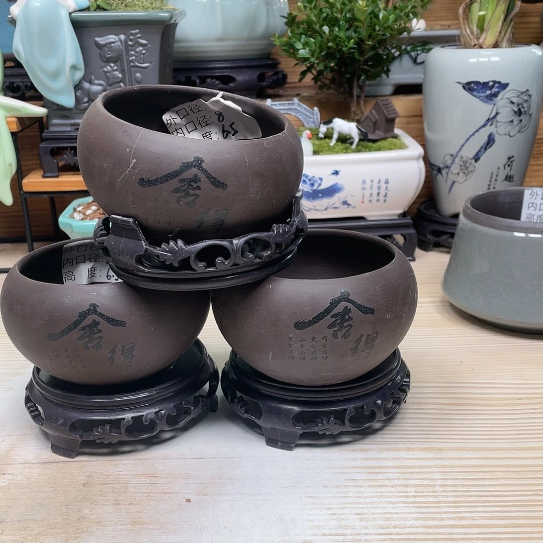 紫砂花盆陶瓷艺术花盆陶瓷