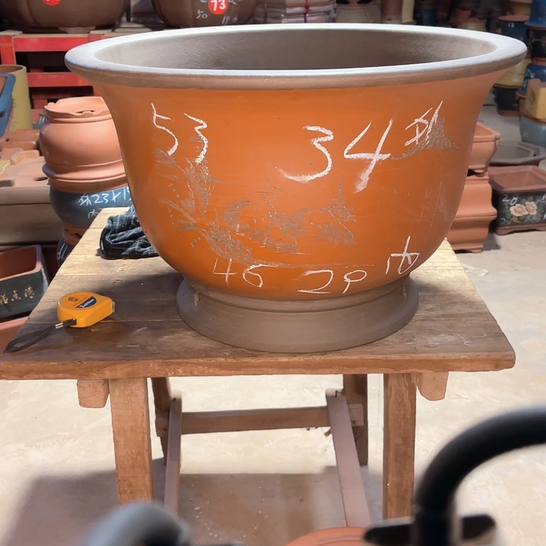 紫砂花盆大金钟盆一个