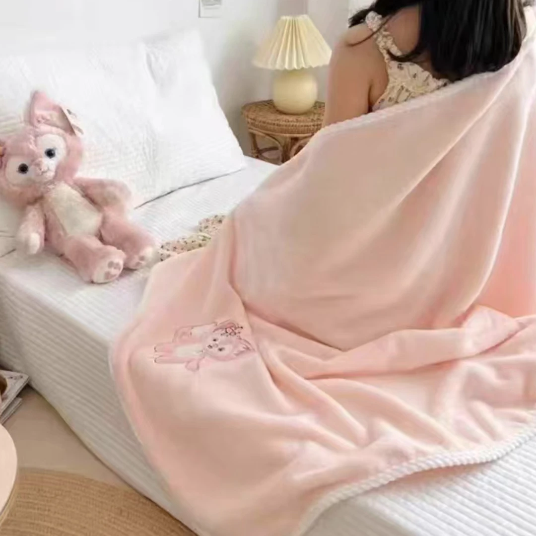 70*95cm儿童毛绒舒适透气亲肤多功能盖毯沙发毯休闲双层毯子6D910