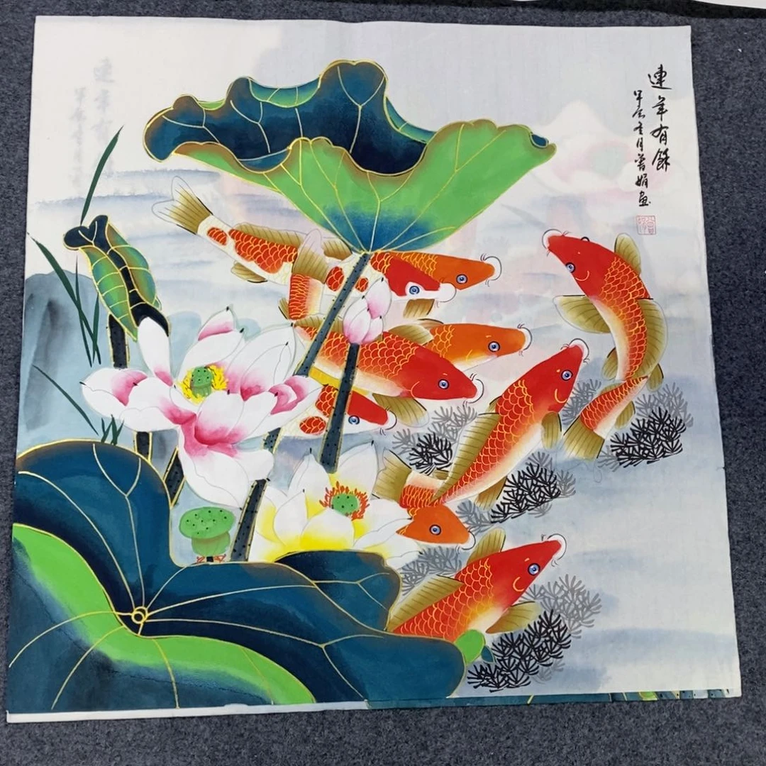 国画尺寸68✖️68工笔手绘斗方