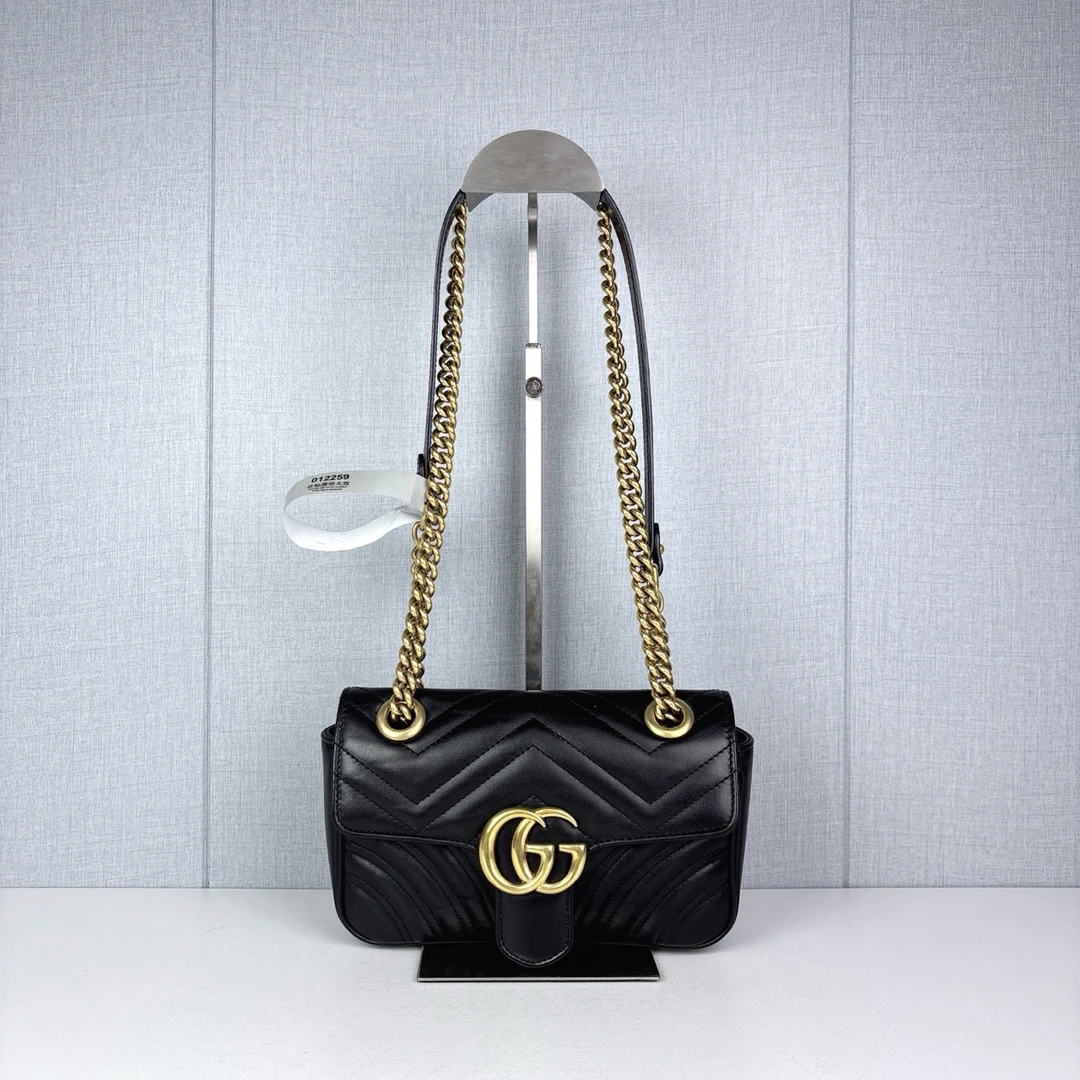 99新 GUCCI/古驰 古驰/Gucci  马蒙22 黑金