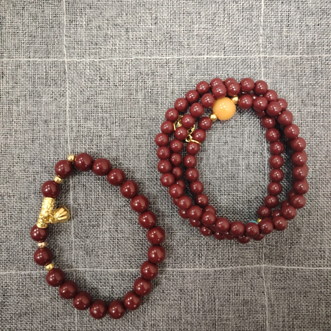 含辰砂工艺品A141 朱砂手串（无礼盒）