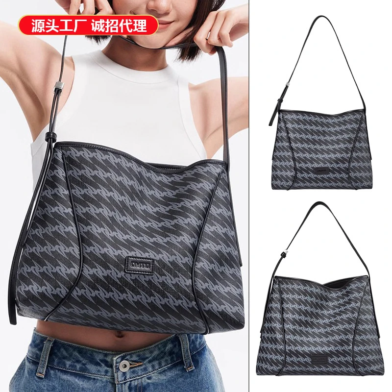 omto黑松露软Hobo秋冬大容量百搭通勤松弛感单肩女士斜挎双肩包
