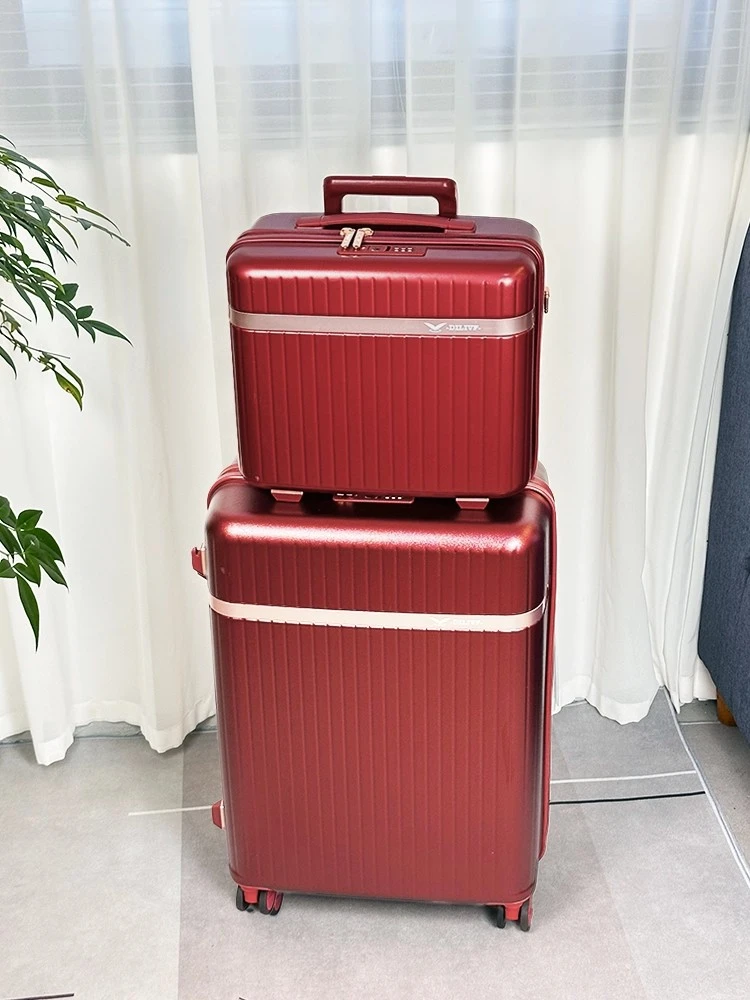 红色结婚子母箱陪嫁行李箱20寸旅行箱静音万向轮婚庆箱24寸拉杆箱