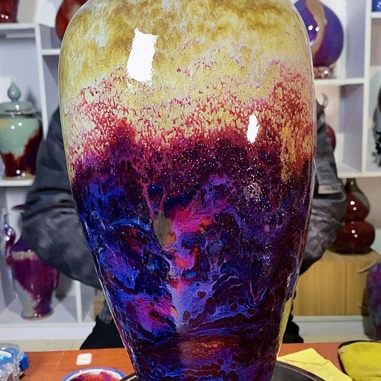 摆件玉****尚峰钧窑作品梅瓶