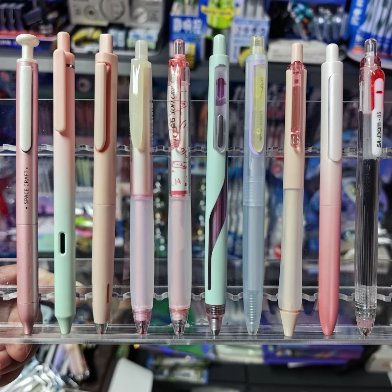 【点石】小粉色套系中性笔10支-黑色中性笔-款式颜色随机-女孩公主