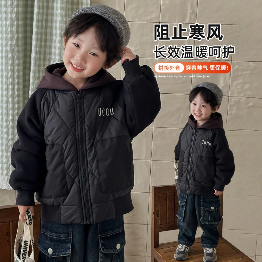 男童加厚外套2025新款秋冬装中大儿童上衣潮 HZ25752悠悠童话童装
