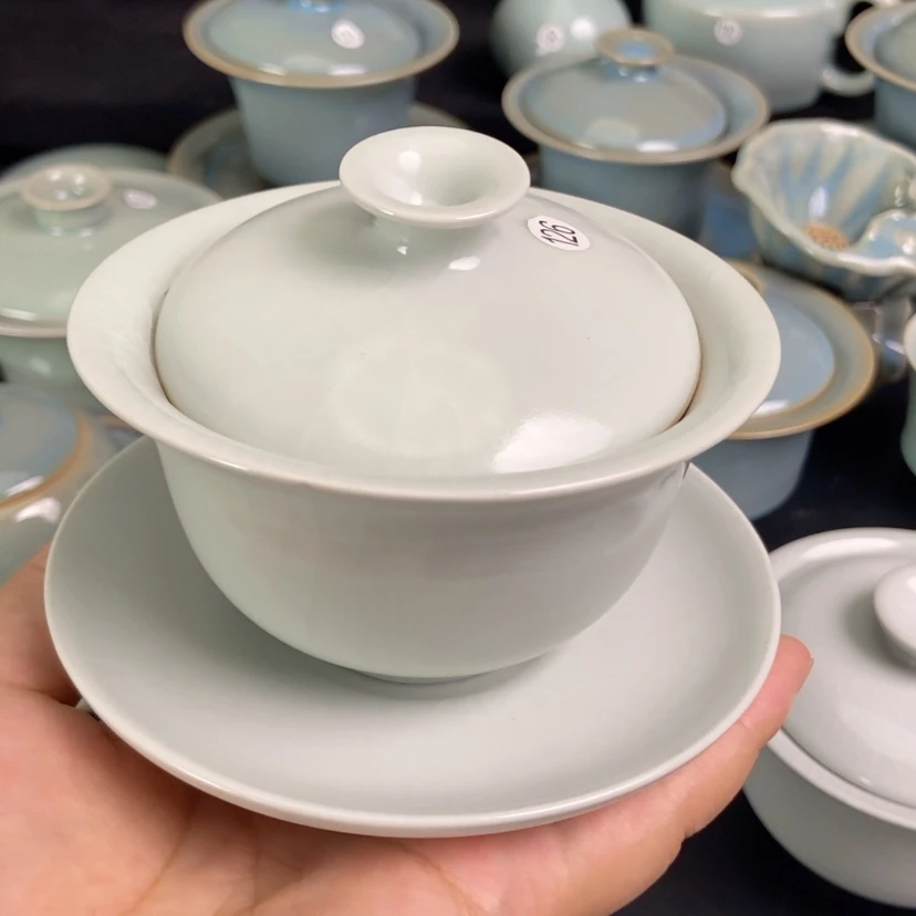 【闪购商品】三才元宝盖碗原矿