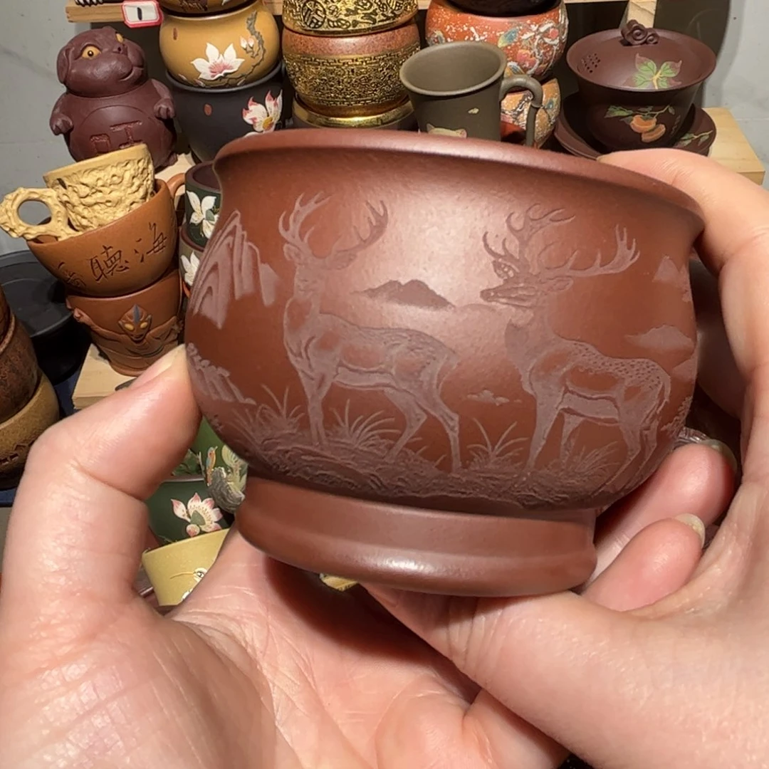 紫砂茶杯宜兴紫砂主人杯