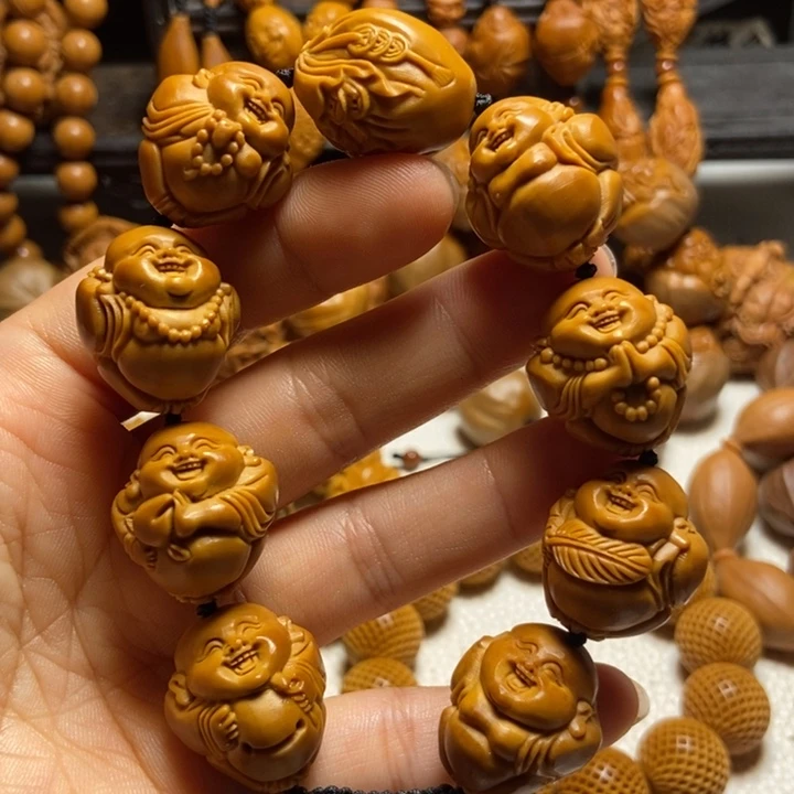 【闪购商品】橄榄核手串/手链用****3八大弥勒微上色