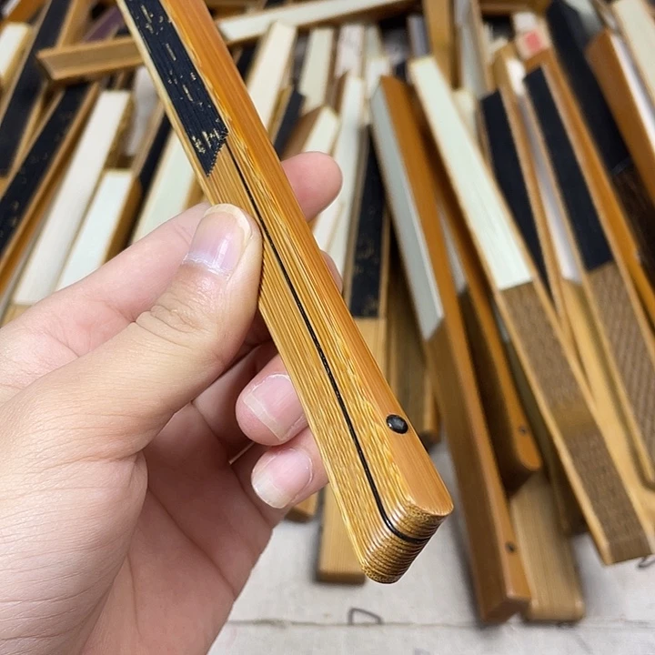 蓝***调扇子双合跳色小圆头8-1.8-16