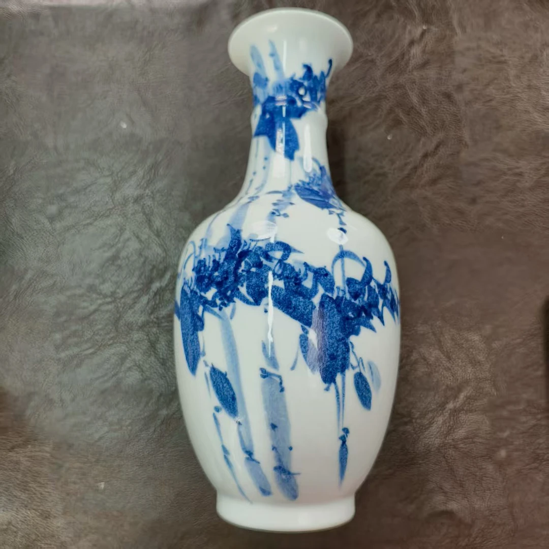 FL0022孙建弘优选景德镇青花陶瓷竹子瓶