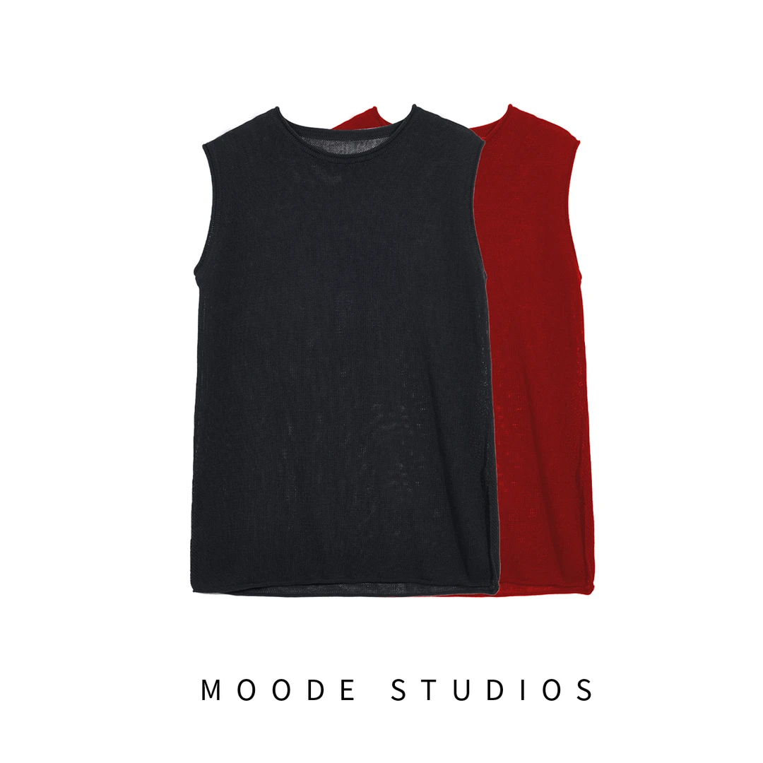 MODE【迷离】2025新款亚麻+莱赛尔法式重工镂空藏肉显瘦无袖背心