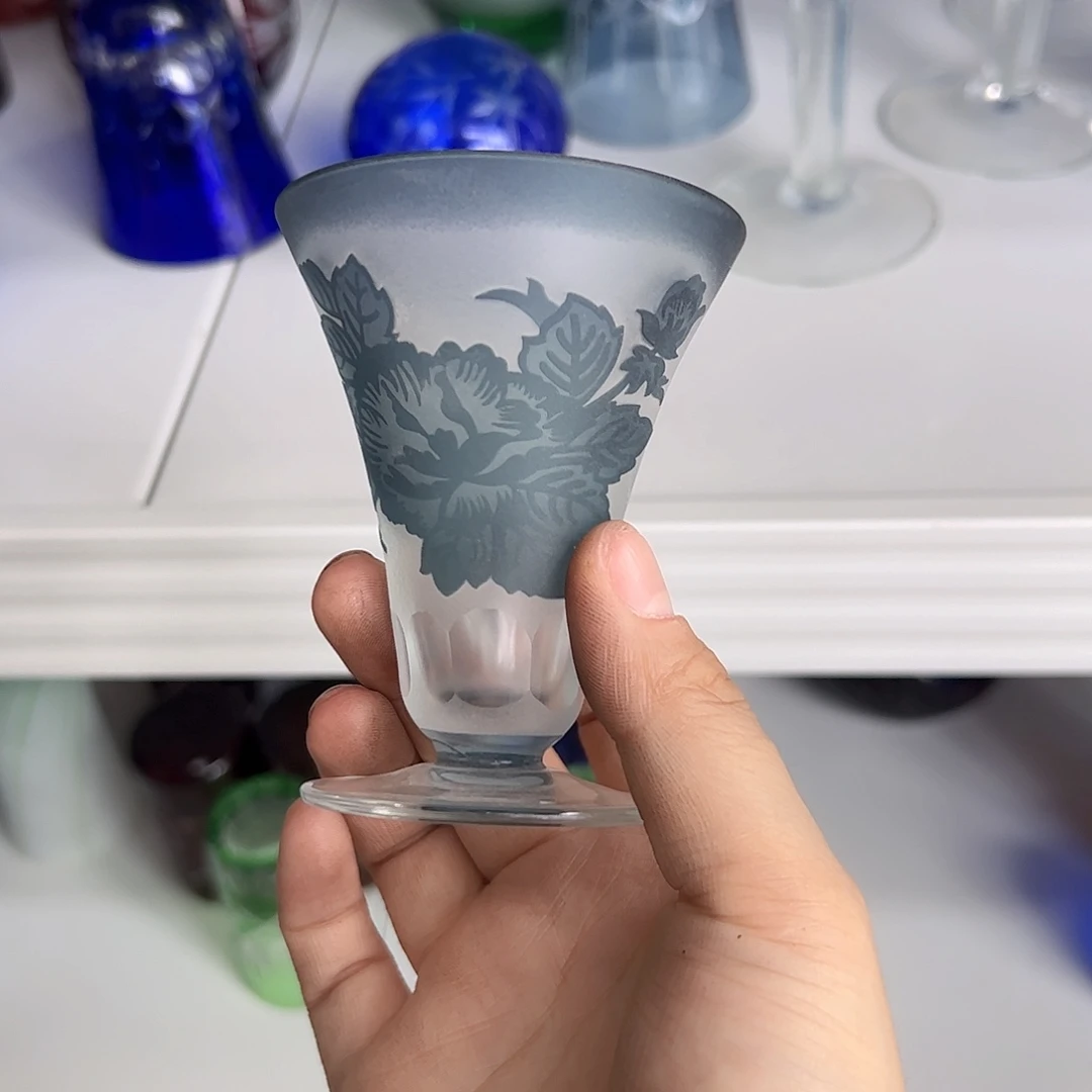 水晶玻璃高脚款微瑕一个