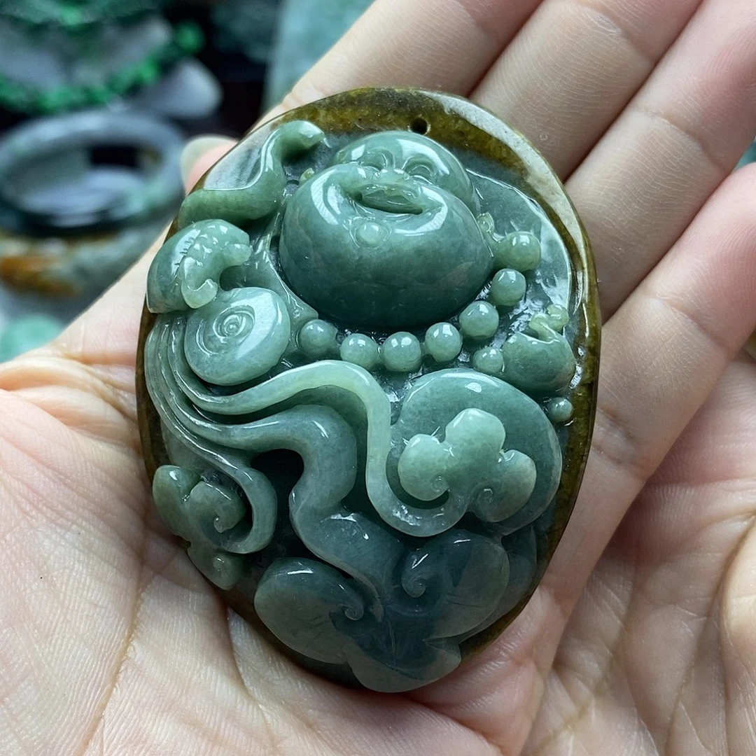 颈饰未镶嵌翡翠肉**团牌子