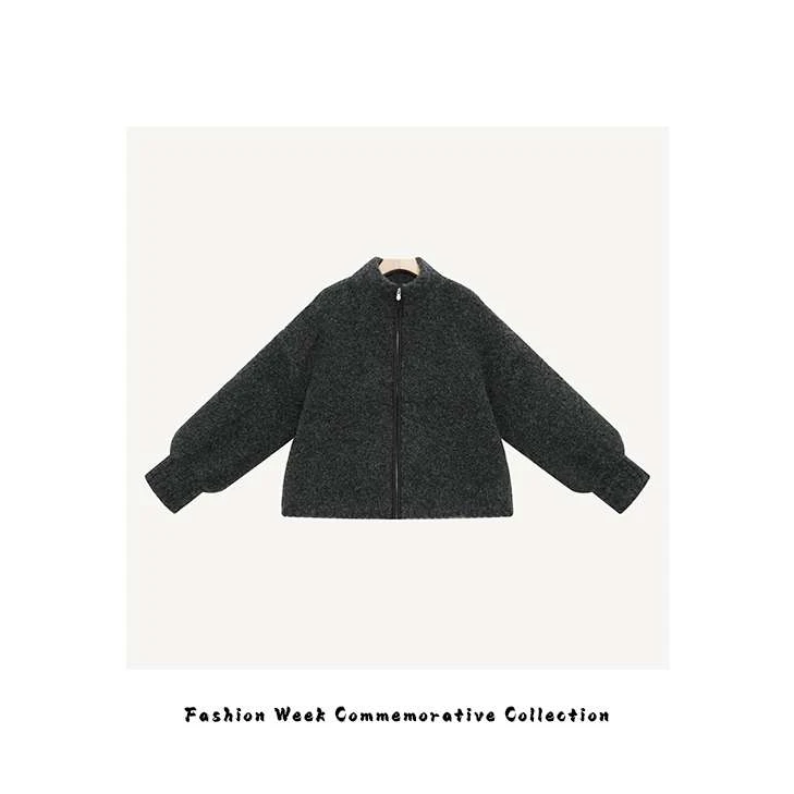 2025冬季韩版东大门慵懒宽松厚针织开衫外套女