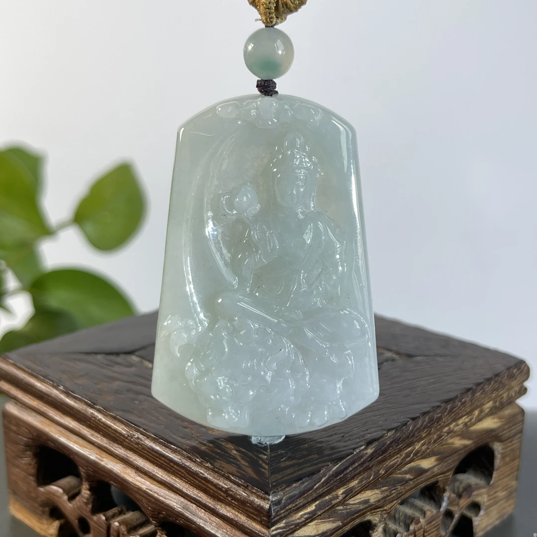 JYB25-183  天然缅甸A货翡翠  文殊