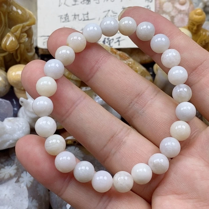 颈饰未镶嵌硅化珊瑚（珊瑚玉）