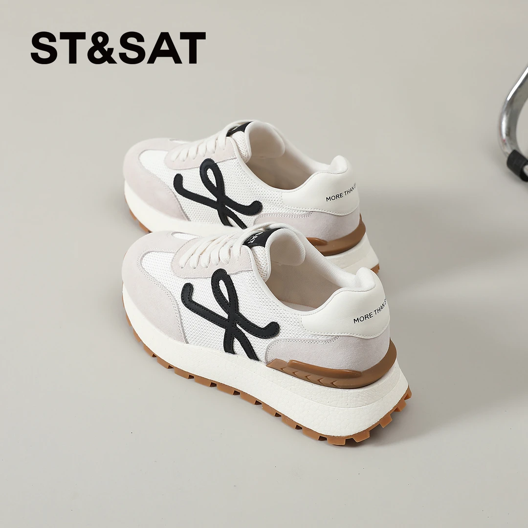 星期六阿甘鞋女款2025秋季爆款厚底德训鞋女软底休闲鞋运动跑步鞋