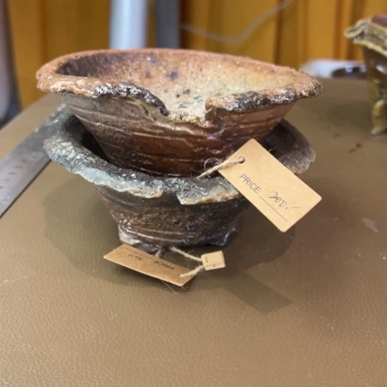 红陶桐**忆两个雕刻盆360