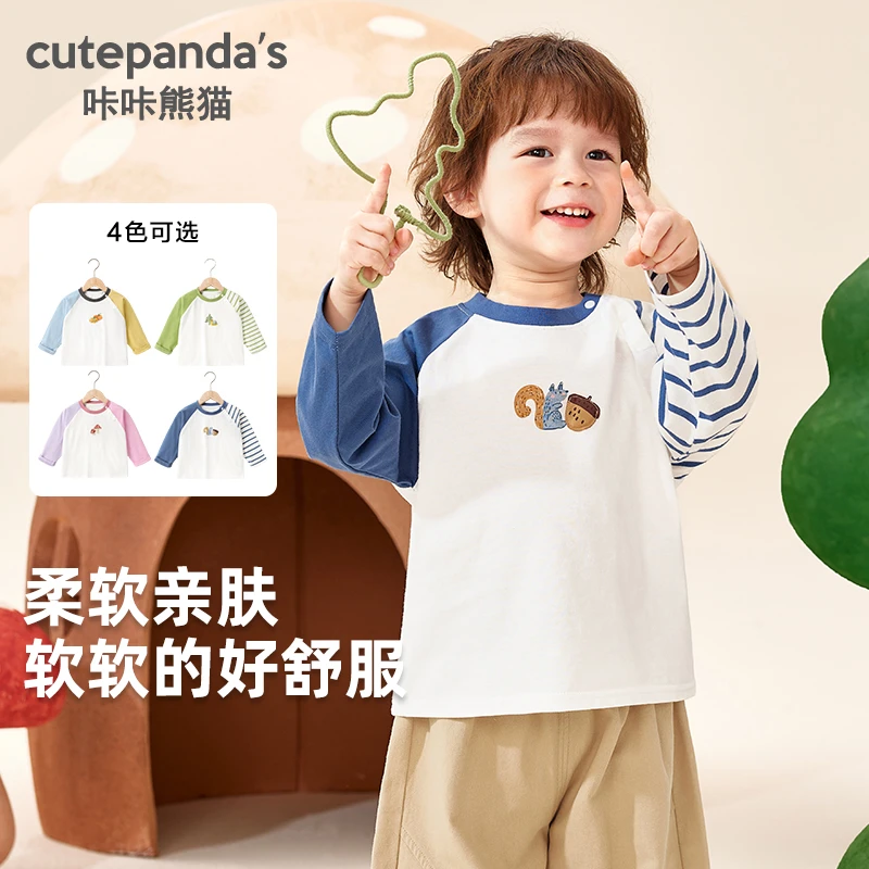【现货】宝宝婴童长袖t恤婴儿衣服春秋男女童上衣儿童棉衣童装Y9592