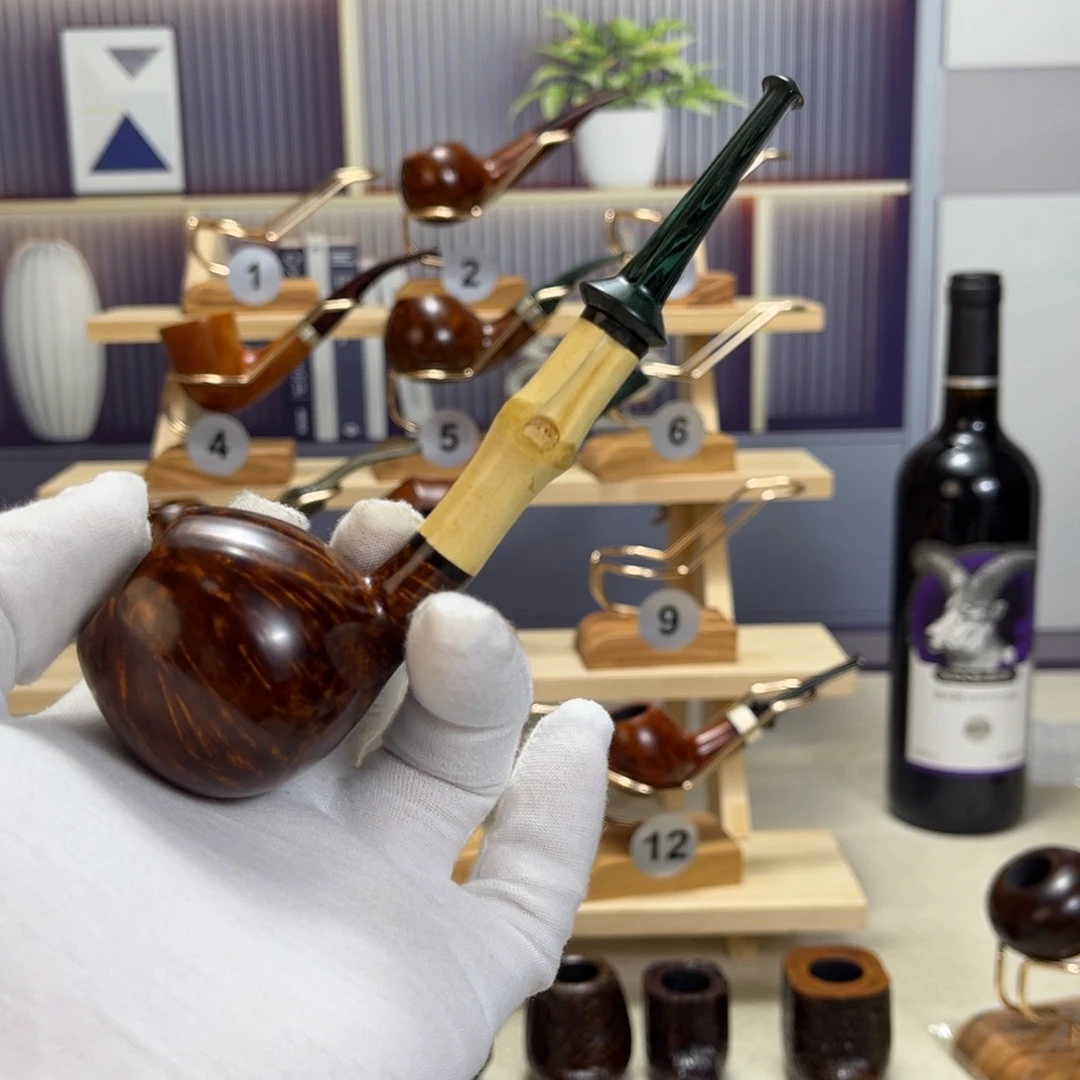 牛***品石楠木手工斗烟斗