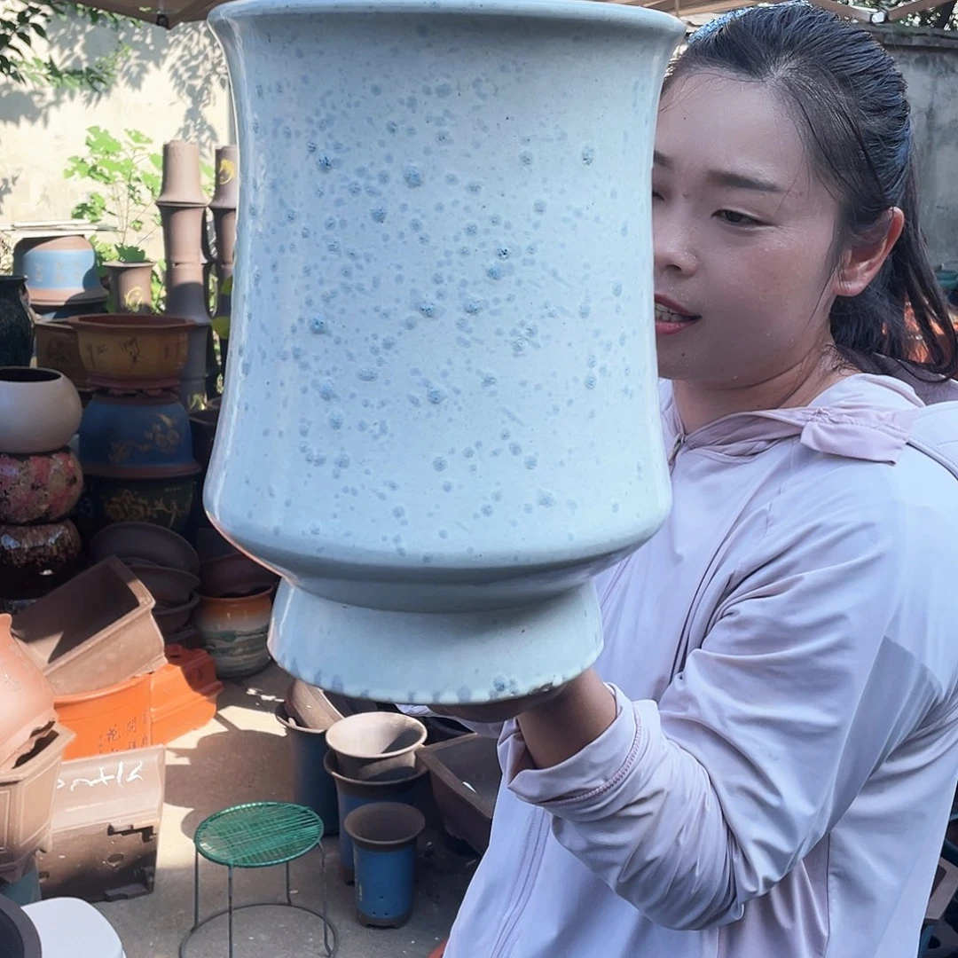 李白高脚花盆紫砂花盆紫砂