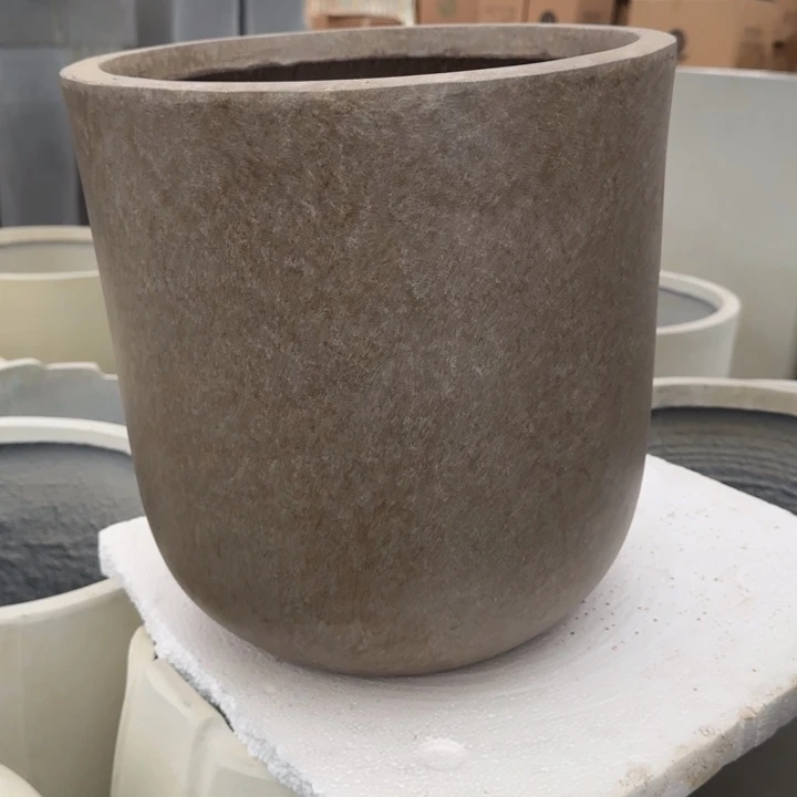 念***、镁泥材质落地花盆