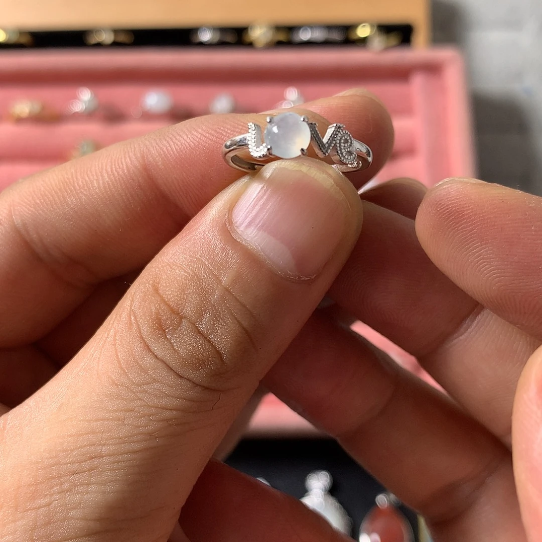 翡翠银S925镶嵌戒指25