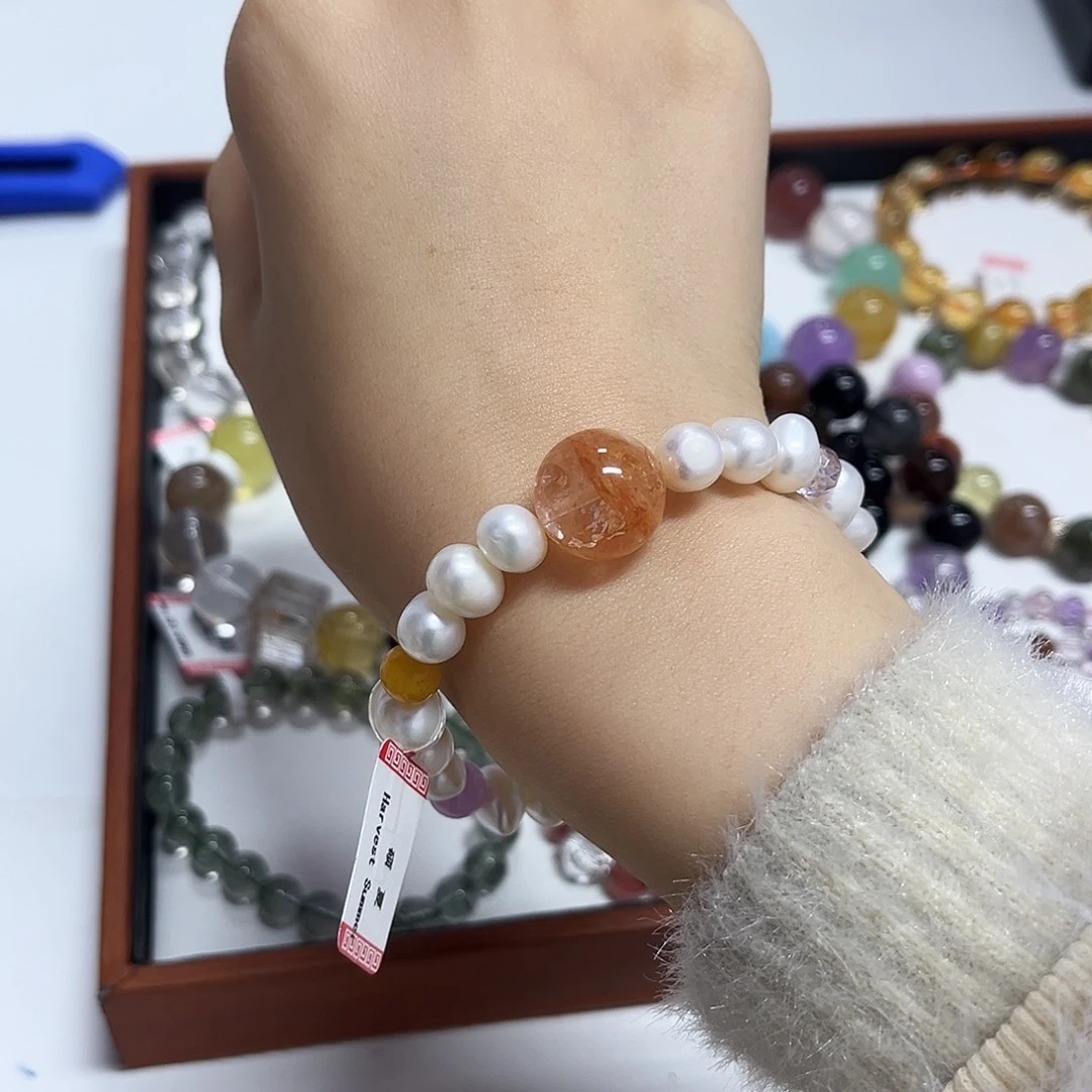 淡水珍珠未镶嵌手串珍珠设计款手链