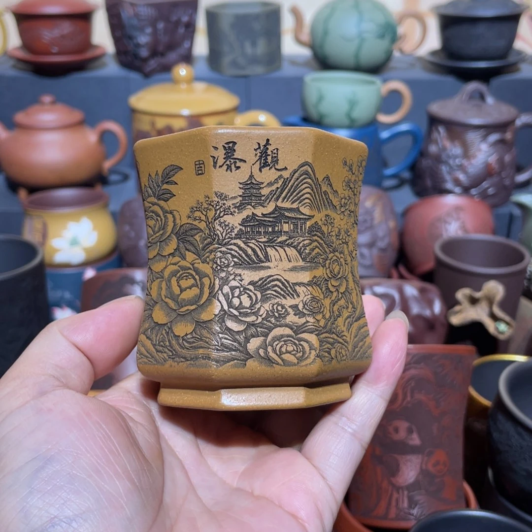 原矿紫砂手工主人杯