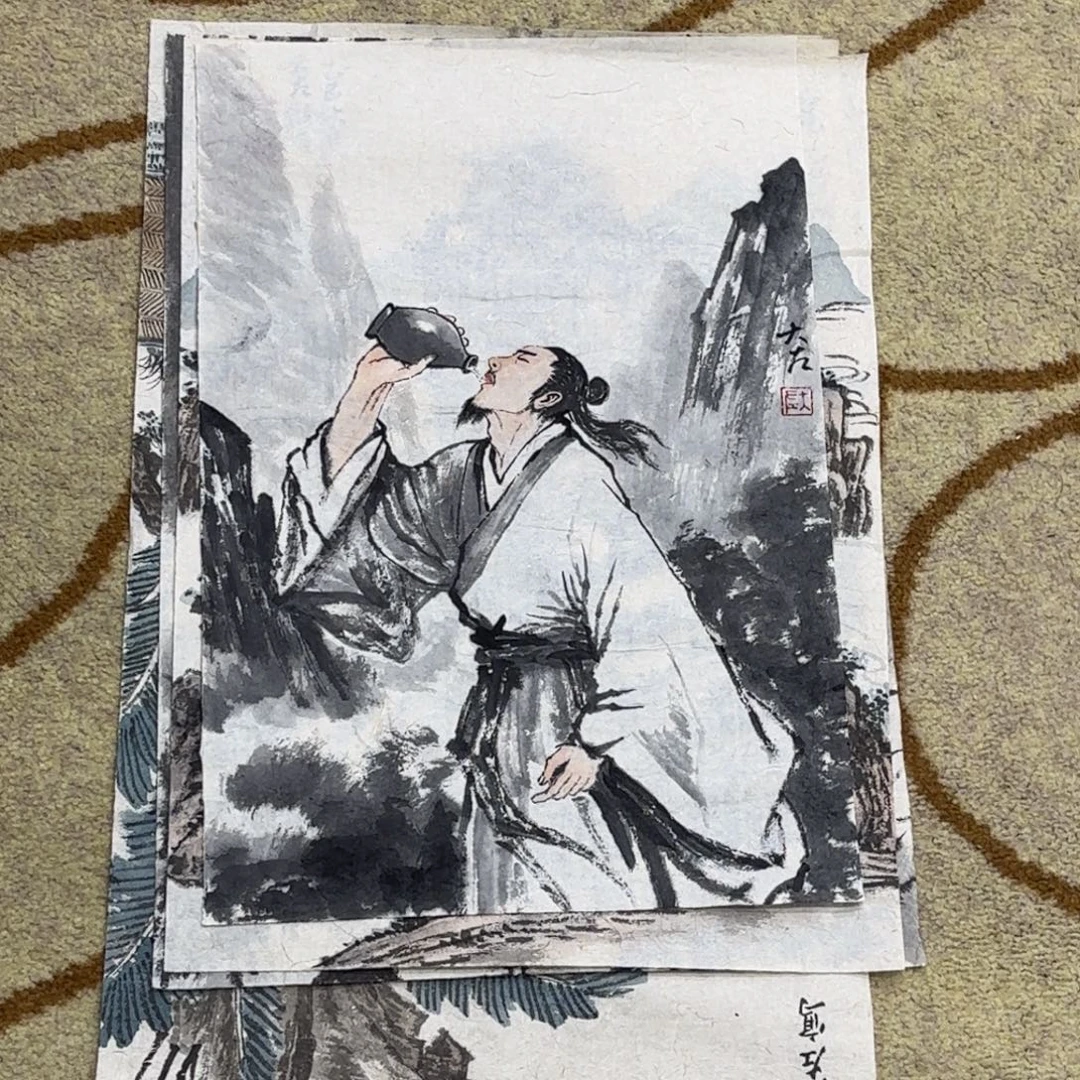国画大左老师作品刘
