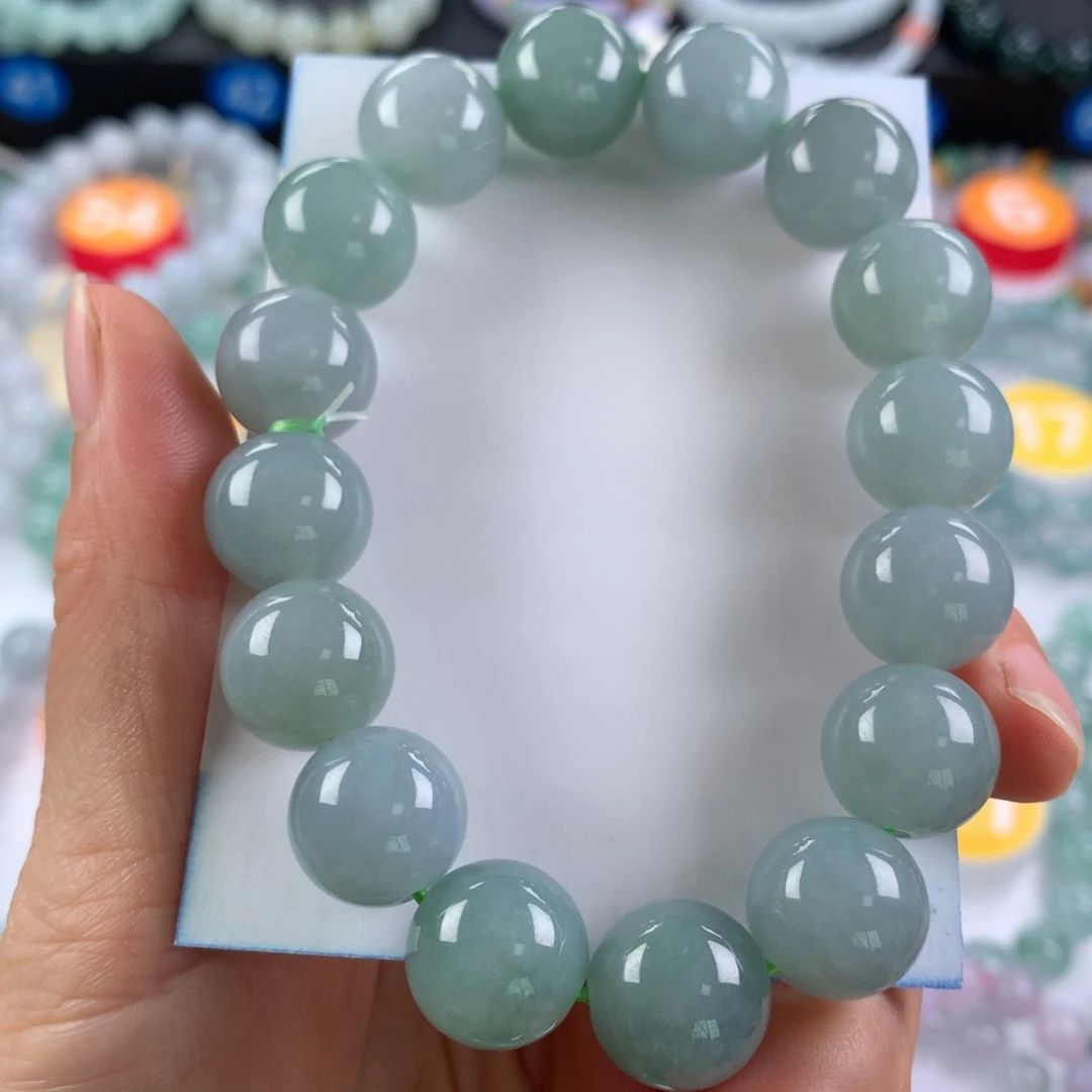 翡翠未镶嵌手链卡13.8