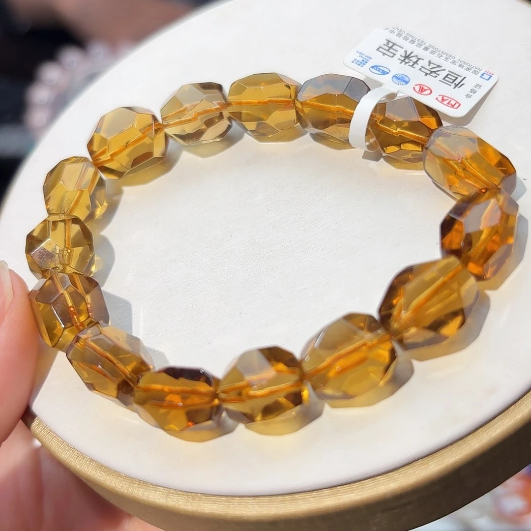 水晶手链未镶嵌手串黄水晶
