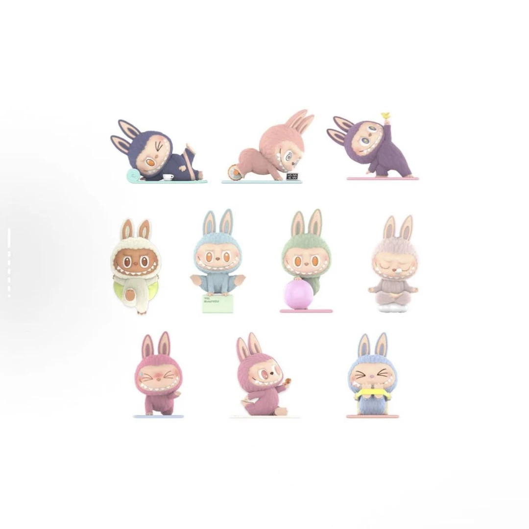 慵懒瑜伽系列手办植绒盲盒 桌面摆件 假一赔十