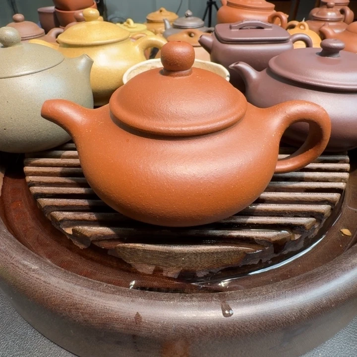 茶壶紫砂红将坡无添加潘壶200