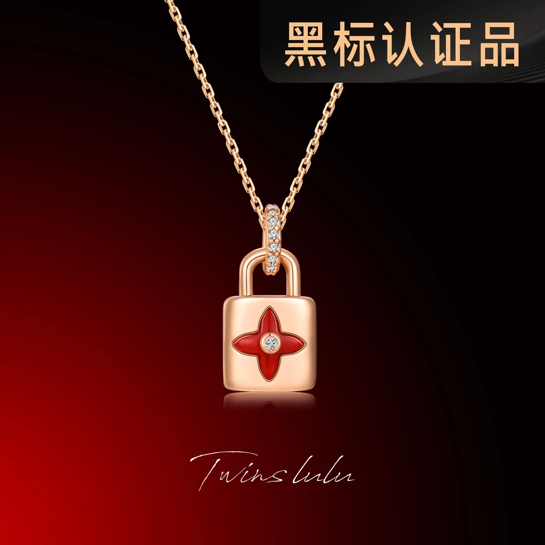 TWINS LULU 镀k金【锁住幸运】手工穿锁C形老花锁项链TSJ10108